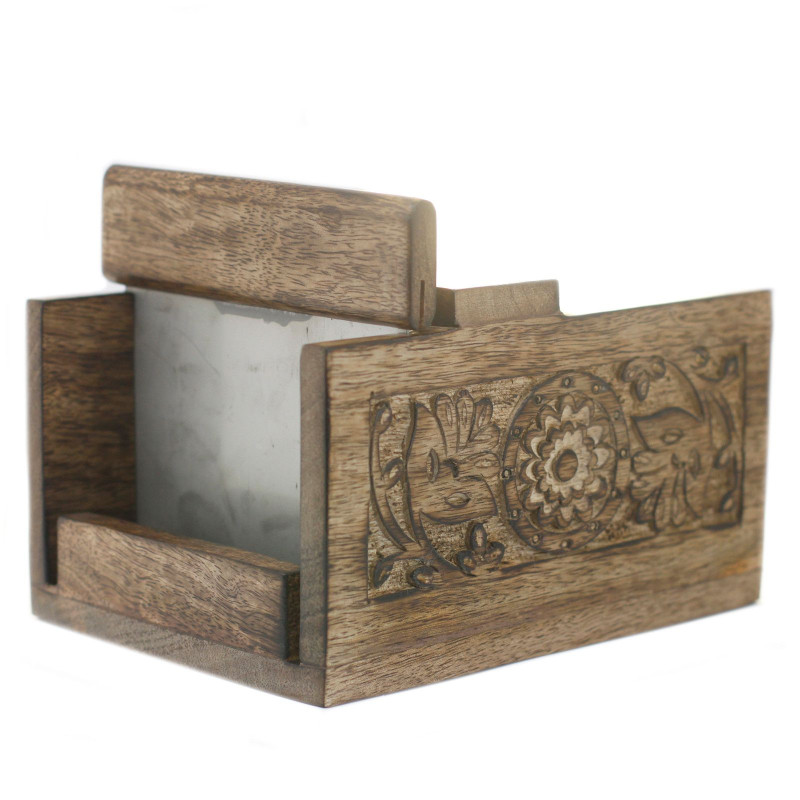 Coupe-savon en bois de manguier de style antique