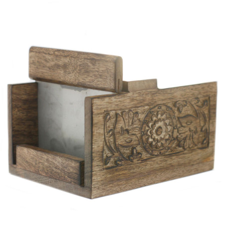 Coupe-savon en bois de manguier de style antique