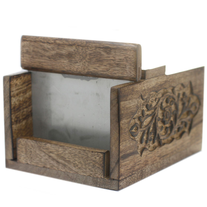 Coupe-savon en bois de manguier sculpté