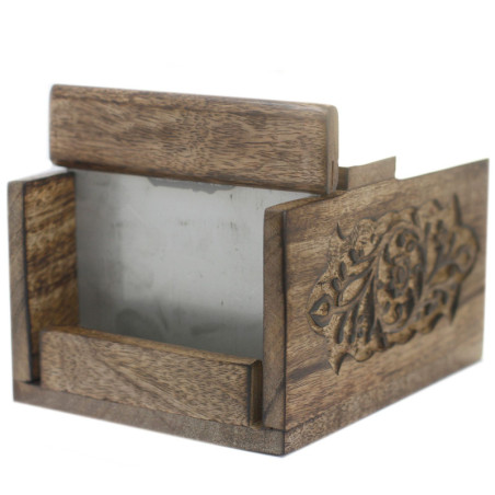 Coupe-savon en bois de manguier sculpté