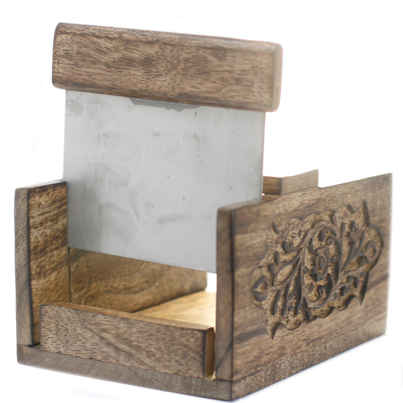 Coupe-savon en bois de manguier sculpté