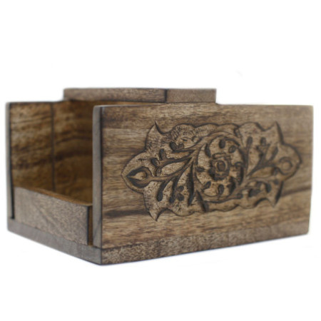 Coupe-savon en bois de manguier sculpté