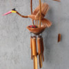 Carillon éolien en bambou - Finition naturelle - Mère et poussins