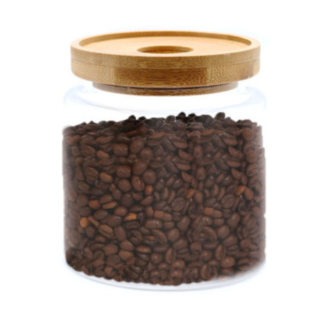 Bocal en verre en bambou Cottage - 10 cm