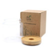 Bocal en verre en bambou Cottage - 10 cm