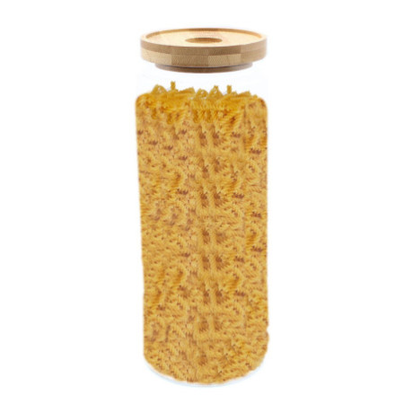 Bocal en verre en bambou Cottage - 20 cm