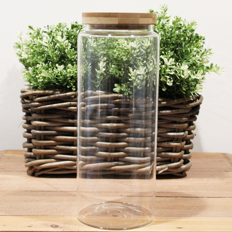 Bocal en verre Cottage Bamboo - 25 cm