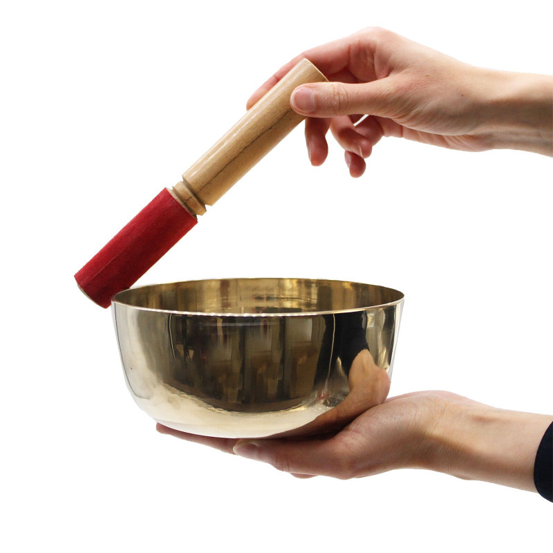 Grand bol chantant en laiton - 17 cm