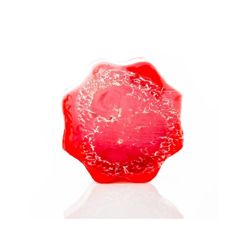 Tranche de savon luffa 100 g - Fraise