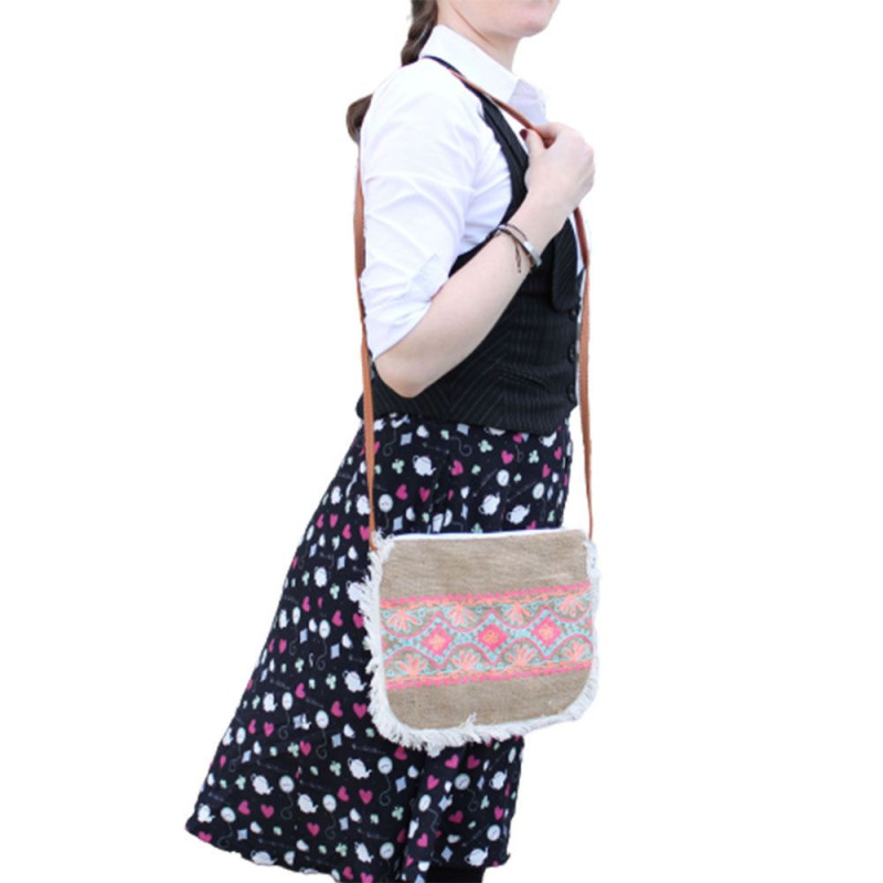 Sac à franges Fab - Broderie éléphant