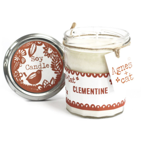 Bougie en pot de confiture - Clémentine