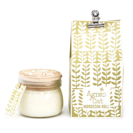 Petite bougie en pot Kilner - Rouleau marocain