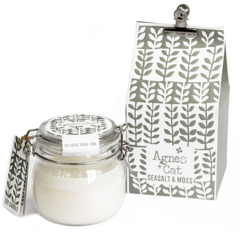 Bougie en pot Kilner - Sel marin et mousse