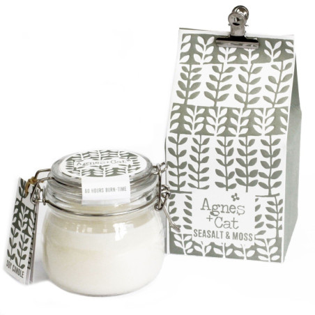 Bougie en pot Kilner - Sel marin et mousse