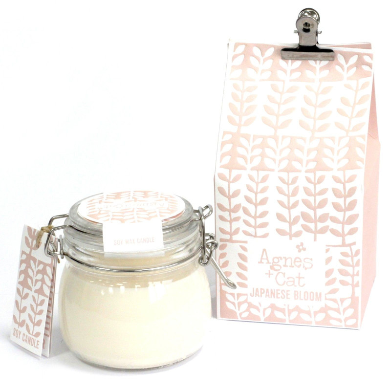 Bougie en pot Kilner - Fleur japonaise