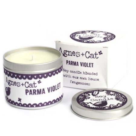 Bougie en étain - Violette de Parme