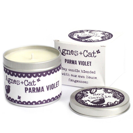 Bougie en étain - Violette de Parme