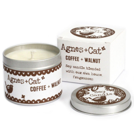 Bougie en étain - Café et noix