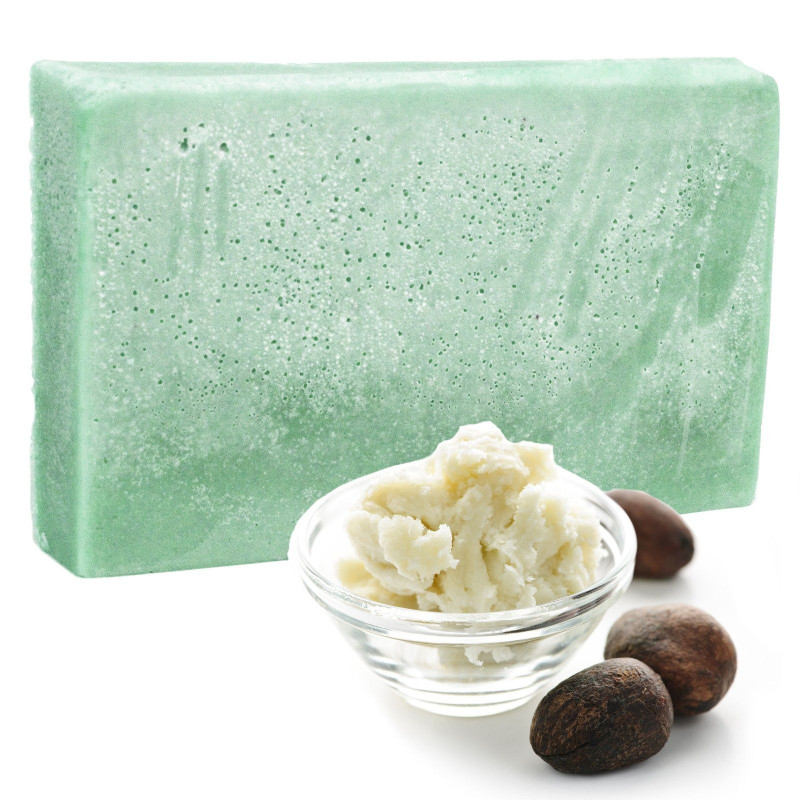 Tranche de savon de luxe au double beurre - Huiles de menthe
