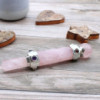 Baguette de guérison hexagonale en cristal - 12 cm - Quartz rose