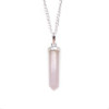 Pendentif en pierre précieuse classique - Quartz rose