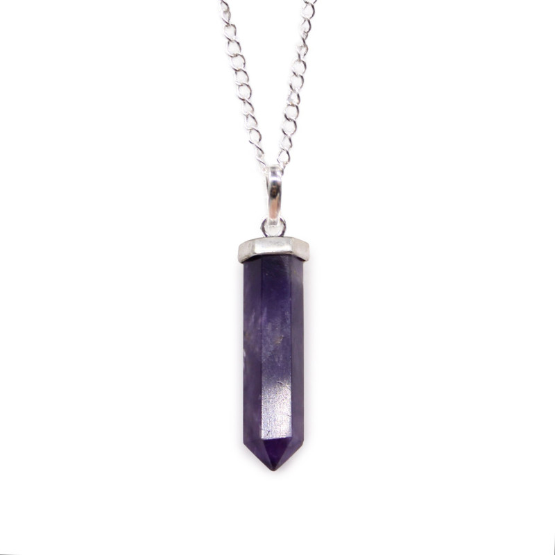 Pendentif Pointe Classique en Pierres Précieuses - Améthyste
