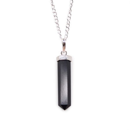 Pendentif Pointe Classique en Pierres Précieuses - Agate Noire