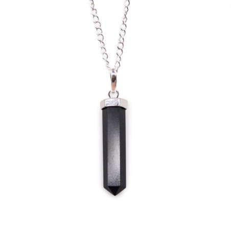 Pendentif Pointe Classique en Pierres Précieuses - Agate Noire