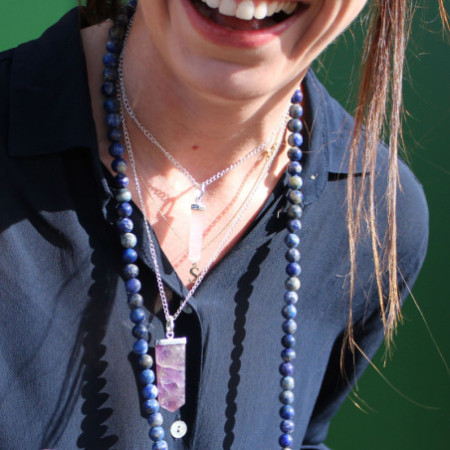 Pendentif Pointe Classique en Pierres Précieuses - Agate Noire