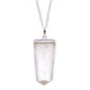 Pendentif crayon plat en pierre précieuse - Quartz de roche