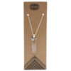 Pendentif crayon plat en pierre précieuse - Quartz de roche