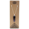 Pendentif crayon plat en pierres précieuses - Améthyste
