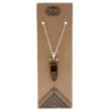 Pendentif crayon plat en pierre précieuse - œil de tigre