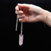 Pendentif crayon plat en pierre précieuse - œil de tigre