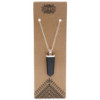 Pendentif crayon plat en pierre précieuse - Agate noire