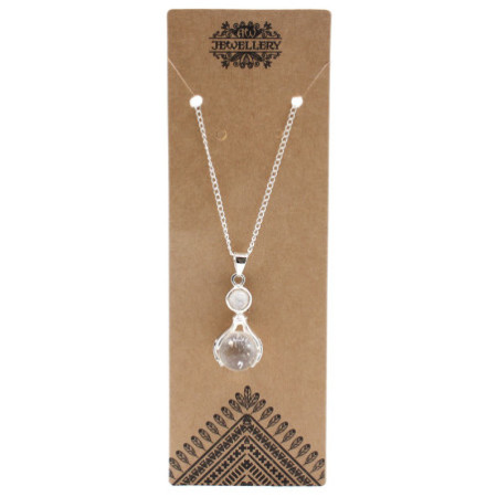 Pendentif « Mains de guérison » en pierre précieuse et Quartz rocheux