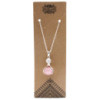 Pendentif Mains de Guérison en Pierres Précieuses - Quartz Rose
