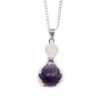 Pendentif Mains de Guérison en Pierres Précieuses - Améthyste