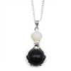 Pendentif Mains de Guérison en Pierres Précieuses - Agate Noire