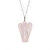 Pendentif ange gardien en pierre précieuse - Quartz rose