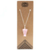 Pendentif ange gardien en pierre précieuse - Quartz rose