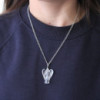 Pendentif ange gardien en pierre précieuse - Quartz rose