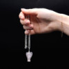 Pendentif ange gardien en pierre précieuse - Quartz rose