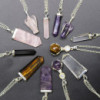 Pendentif ange gardien en pierre précieuse - Quartz rose