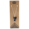 Pendentif Ange Gardien en Pierre Précieuse - Agate Noire