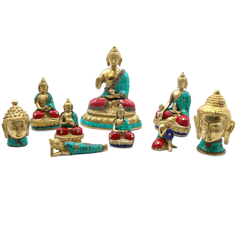 Figurine Bouddha en Laiton - Amitabha - 9,5 cm