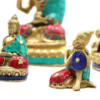 Figurine de Bouddha en laiton - Grande tête - 11,5 cm
