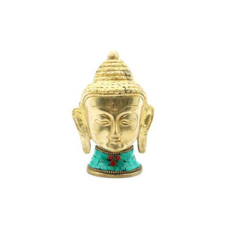 Figurine de Bouddha en laiton - Petite tête - 5 cm