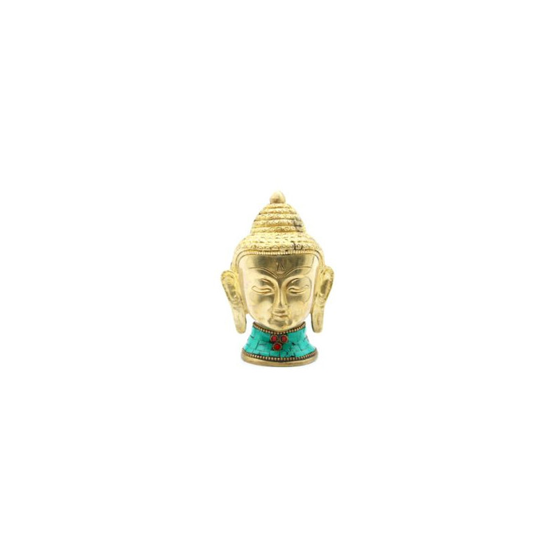 Figurine de Bouddha en laiton - Petite tête - 5 cm