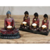 Bougeoir antique Bouddha - Trois dévots